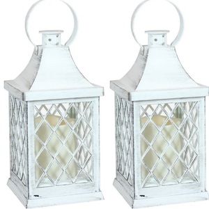 Tabletop lantern w/candle